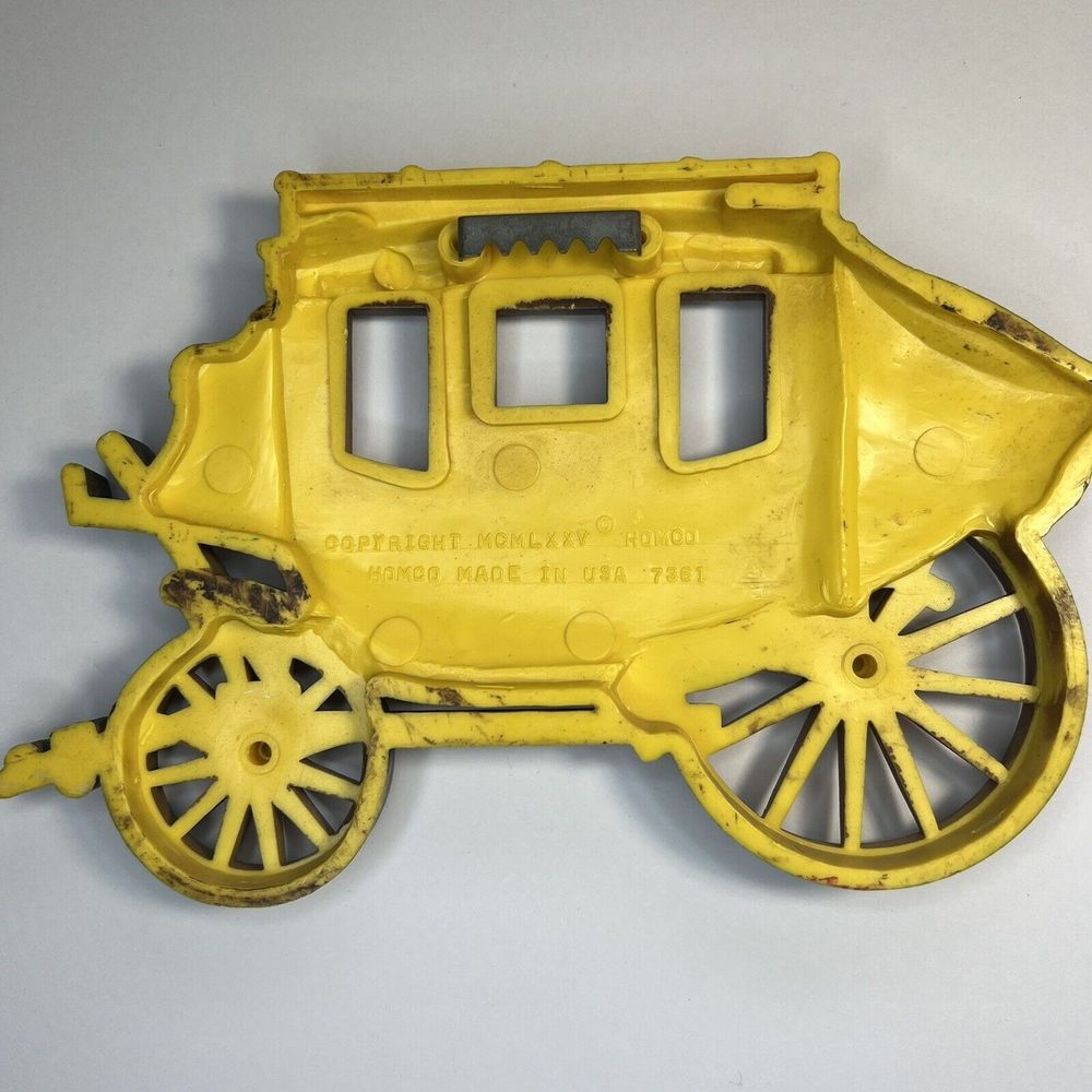 Vintage 1975 Train Trolley‎ and Stage Coach Set Wall Decor USA Home Interior MCM - Picture 6 of 6
